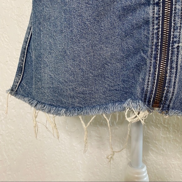 FREE PEOPLE Zip It Up Mini Jean Skirt Size 29 - Picture 6 of 11